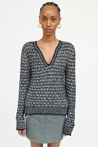Chanel Knit V-Neck Sweater