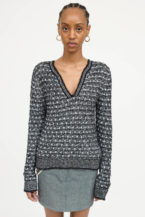 Chanel Knit V-Neck Sweater