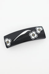Chanel Black & White Enamel Hair Clip