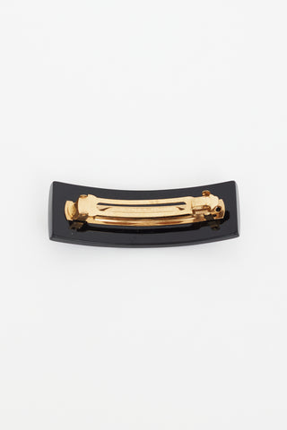 Chanel Black & White Enamel Hair Clip