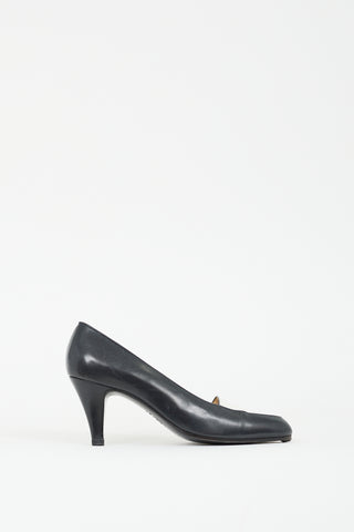 Chanel Black & White Leather Panelled Pump