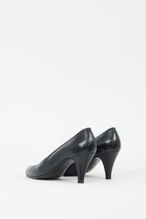 Chanel Black & White Leather Panelled Pump