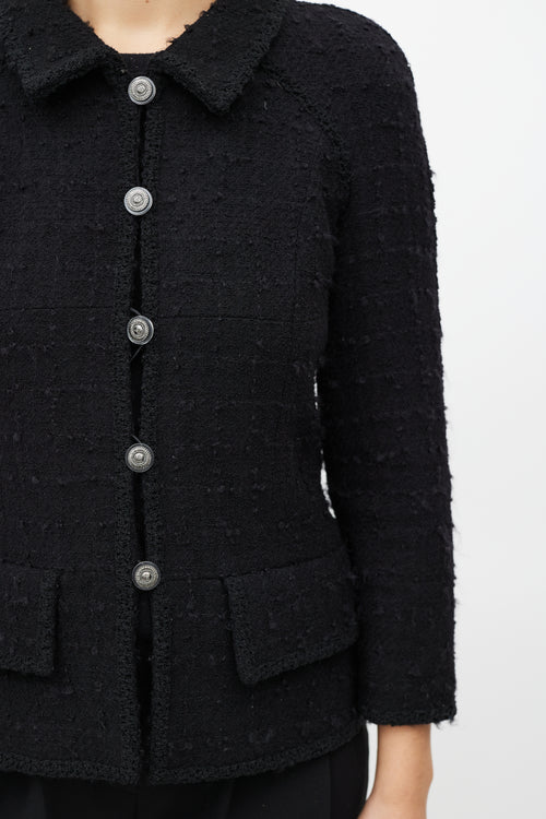 Chanel Black Wool Boucle Jacket