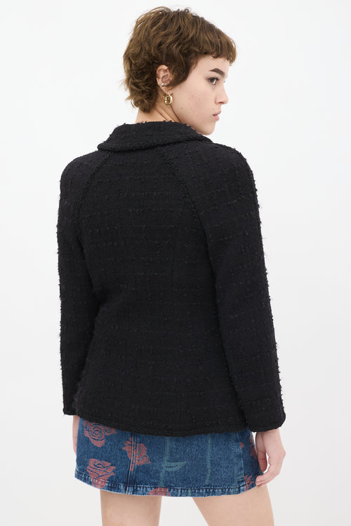 Chanel Black Wool & Mohair Two Pocket Jacket