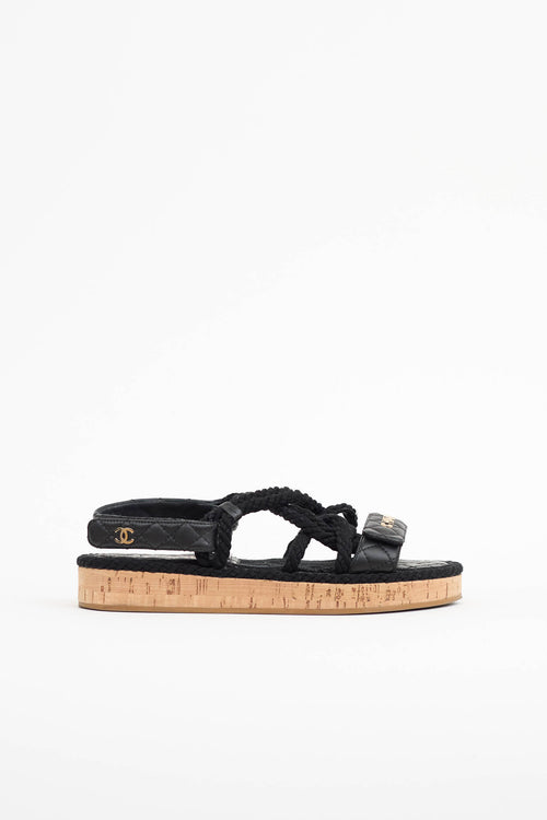 Chanel 2021 Leather & Rope Sandal