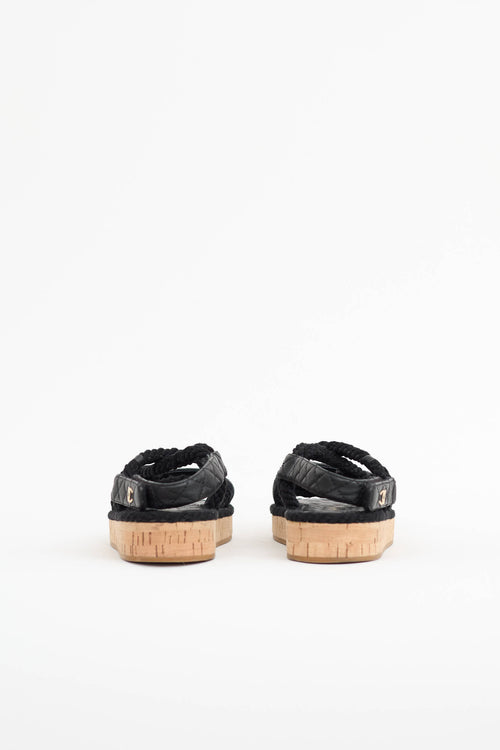 Chanel 2024 Leather & Rope Sandal