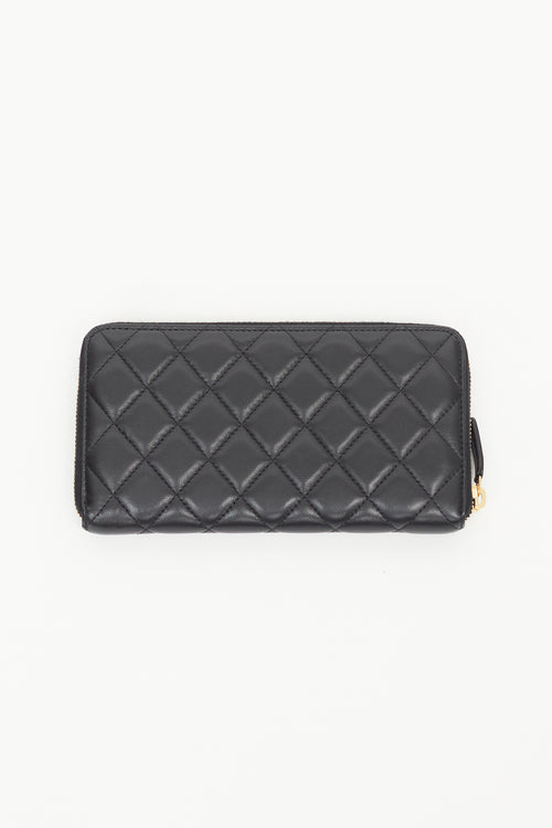 Chanel 2014 Black Quilted Leather CC Wallet