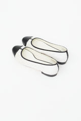 Chanel Black & White Lace Ballet Flat
