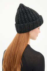 Chanel Black & Multi Sparkly Knit Beanie