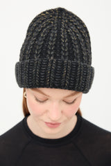 Chanel Black & Multi Sparkly Knit Beanie