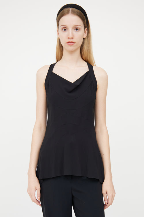 Chanel Spring 2005 Black Silk Halter Top