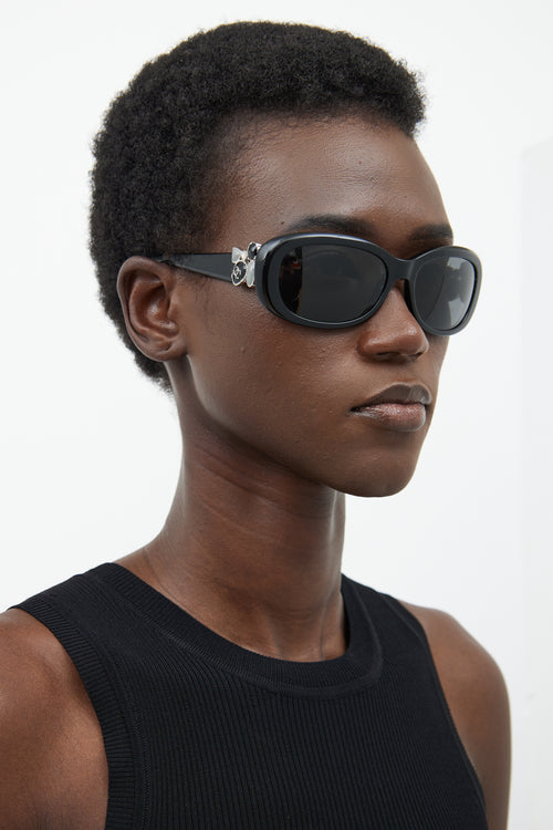 Chanel Black 5181-B Oval Sunglasses