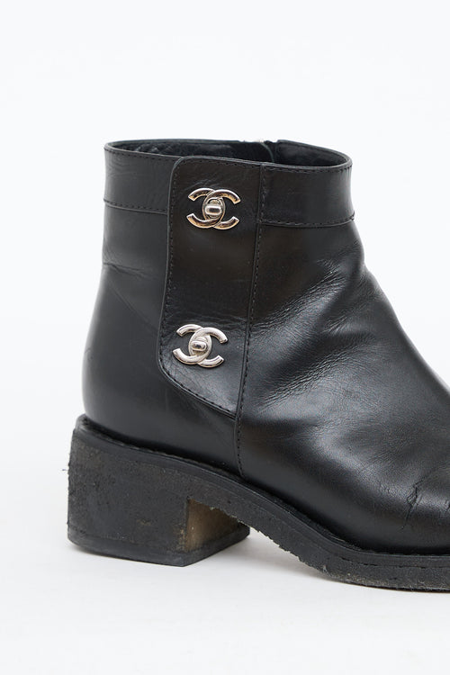 Chanel Turn Lock Ankle Boot