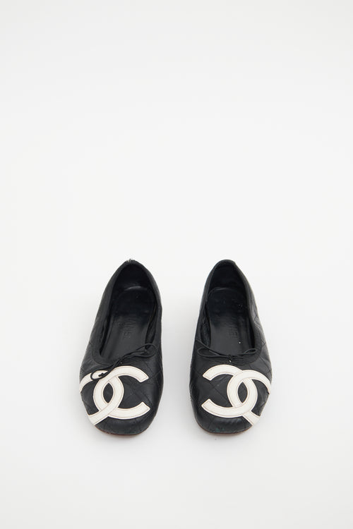 Chanel Black & White Cambon Ballet Flats