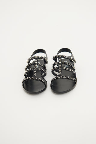 Chanel 2023 Black Gladiator Sandal