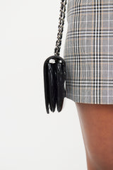 Chanel Black CC Lipstick Patent Flap Bag