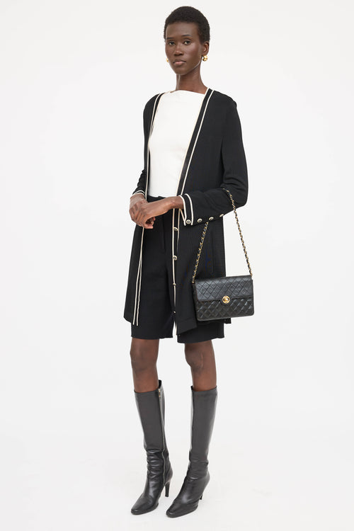 Chanel 1986-88 Leather Turn Lock Flap Bag