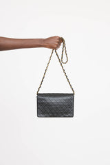 Chanel 1986-88 Leather Turn Lock Flap Bag