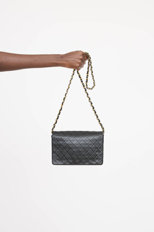 Chanel 1986-88 Leather Turn Lock Flap Bag