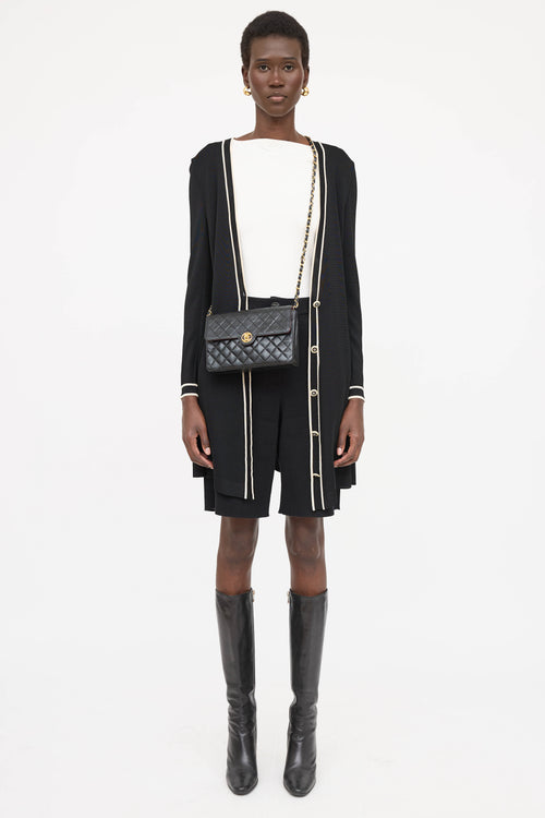 Chanel 1986-88 Leather Turn Lock Flap Bag