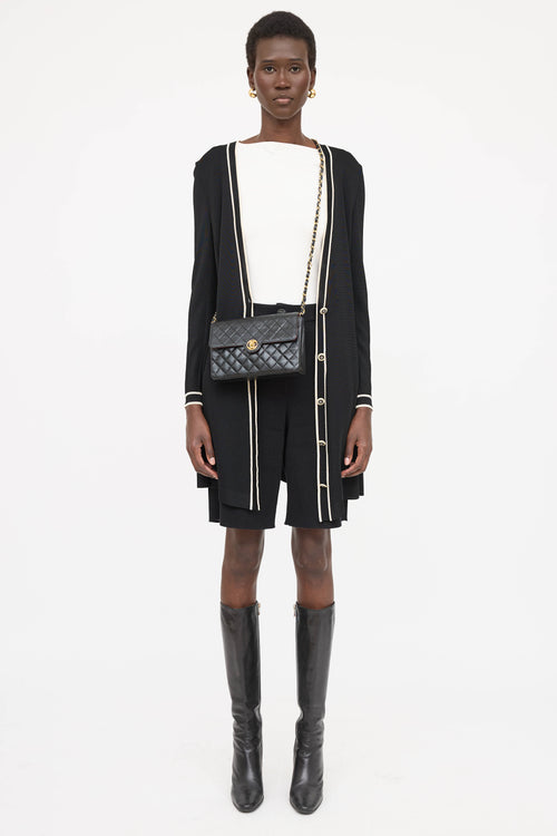 Chanel 1986-88 Leather Turn Lock Flap Bag