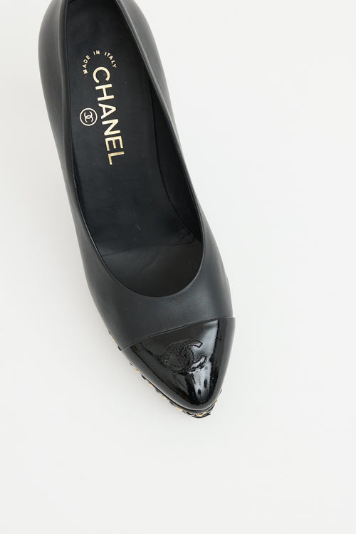 Chanel Cap Toe CC Chain  Pump