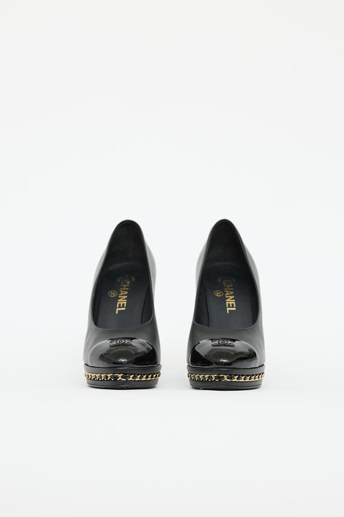Chanel Cap Toe CC Chain  Pump