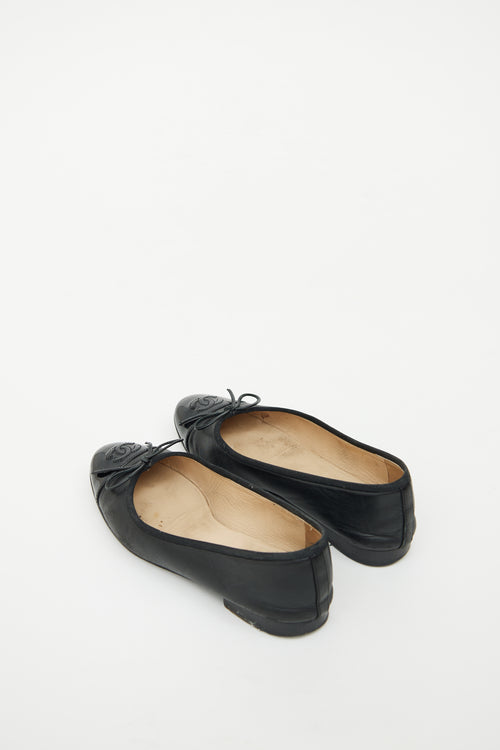 Chanel Black Patent Leather Ballet Flat