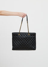 Chanel 2015/16 Black Caviar Classic Shopping Tote Bag