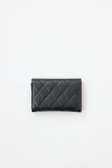Chanel 2017 CC Compact Caviar Flap Wallet