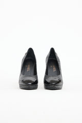 Chanel Crackled Cap Toe Pump