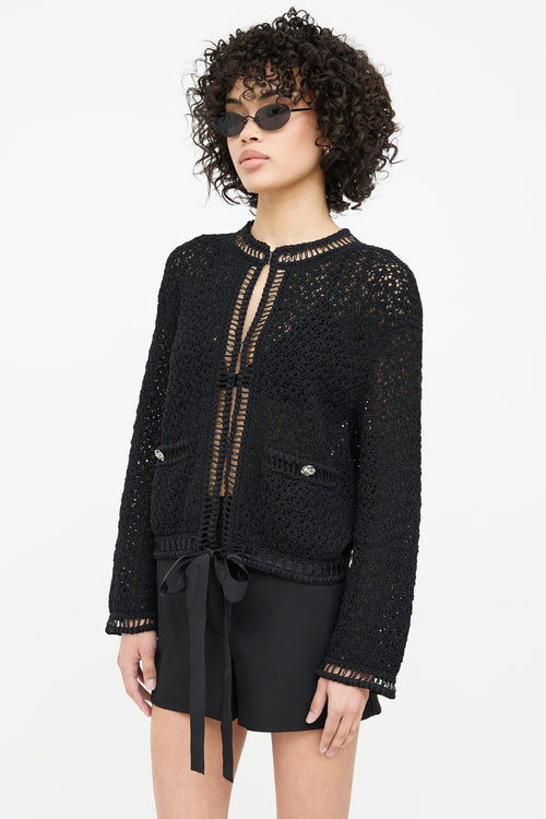 Chanel Crocheted Ribbon Cardigan