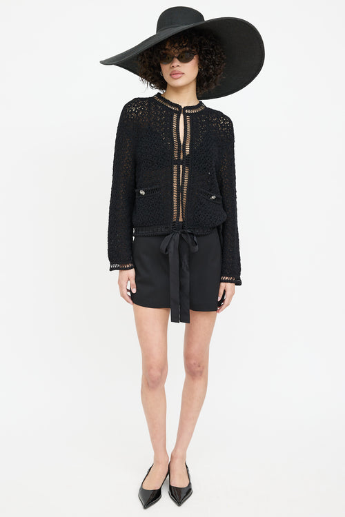 Chanel Crocheted Ribbon Cardigan