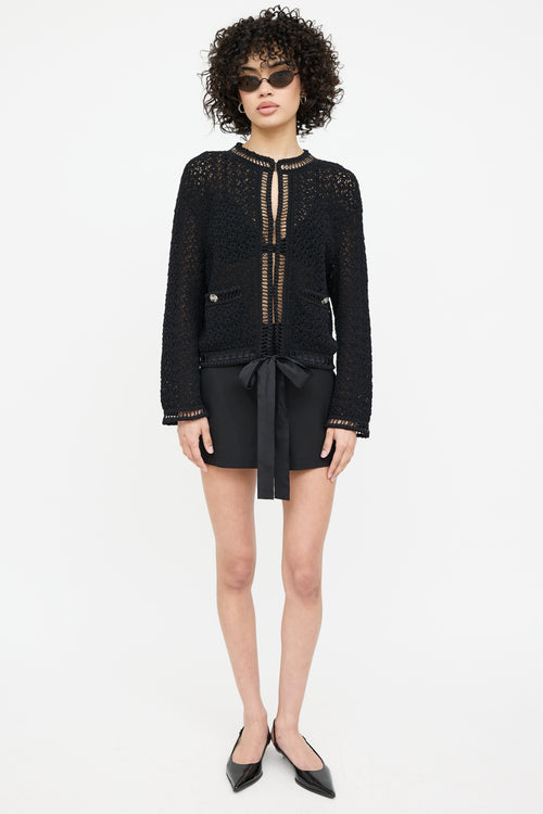 Chanel Crocheted Ribbon Cardigan