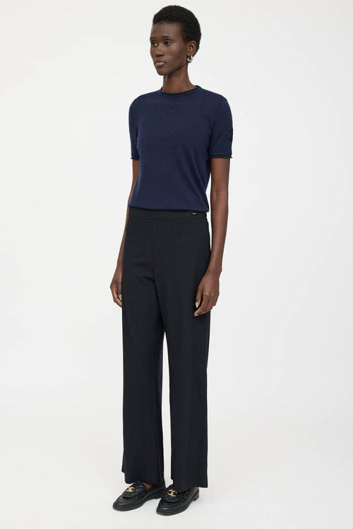 Chanel Cruise 2003 Wool Straight Leg Trouser