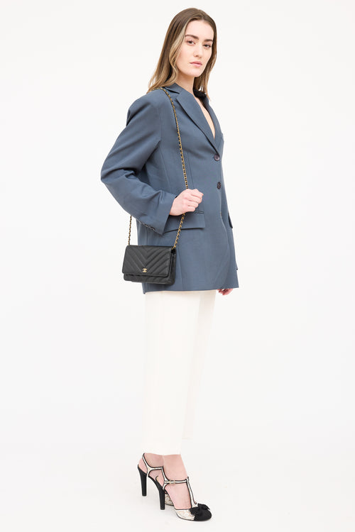 2017/18 Chevron Caviar Wallet On Chain Bag