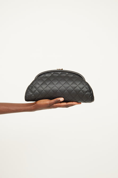 Chanel 2011 Black Timeless Quilted Clutch