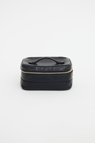 Chanel Black Leather Vanity Case