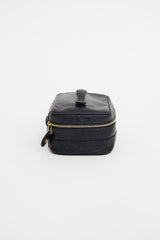 Chanel Black Leather Vanity Case