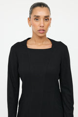 Chanel Black Wool Panelled Dress