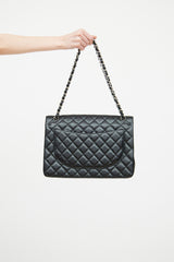 Chanel 2011 Black Classic Maxi Double Flap Shoulder Bag