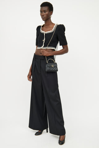 Chanel 2024 Pre-Spring Black Kelly Chain Clutch Bag