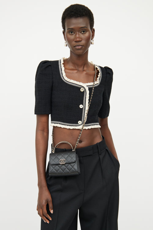 Chanel 2027 Pre-Spring Black Kelly Chain Clutch Bag