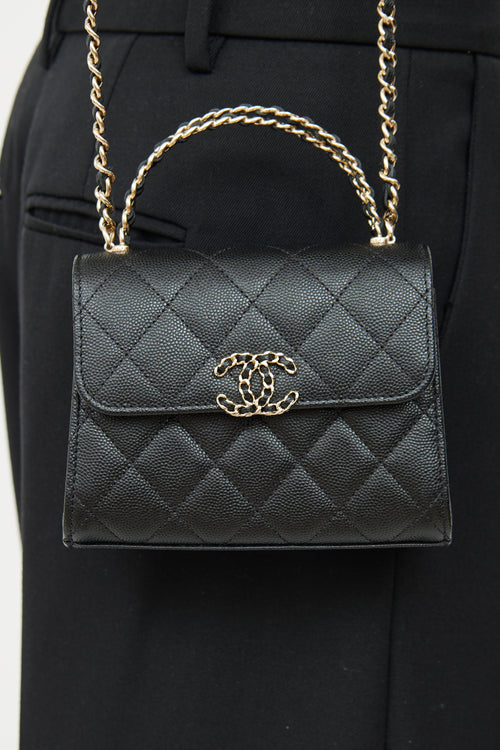 Chanel 2026 Pre-Spring Black Kelly Chain Clutch Bag