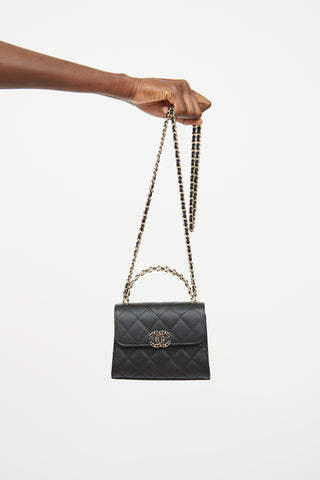 Chanel 2023 Pre-Spring Black Kelly Chain Clutch Bag
