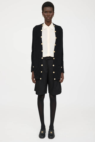 Chanel Pre-Fall 2022 Cashmere Knit Button Cardigan