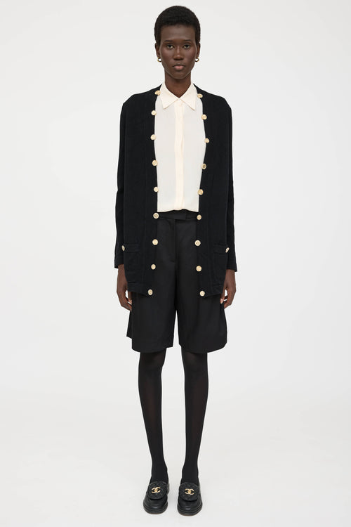 Chanel Pre-Fall 2022 Cashmere Knit Button Cardigan