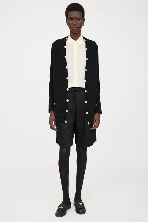 Chanel Pre-Fall 2022 Cashmere Knit Button Cardigan