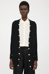 Chanel Pre-Fall 2022 Cashmere Knit Button Cardigan