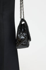 Chanel 2011 Patent Leather Maxi Double Flap Bag